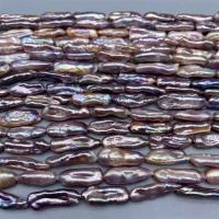 Barock odlad sötvattenspärla pärlor, Freshwater Pearl, DIY, purpur, 7-8mm, Såld Per Ca 15 inch Strand