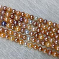 Natural Freshwater Pearl Loose Beads, DIY, multi-colored, 6-7mm, Sold Per Approx 15 Inch Strand
