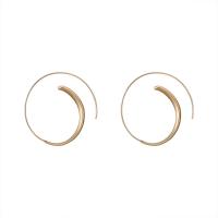 Brass Hoop Earring gold color plated fashion jewelry & for woman golden nickel lead & cadmium free 38mm Sold By Pair