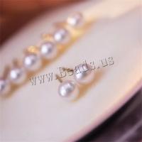 Boucles d'oreilles en perles d'eau douce, perle d'eau douce cultivée, bijoux de mode & pour femme, rose clair, 4mm, Vendu par paire
