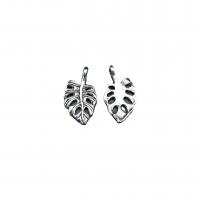 Tibetan Style Leaf Pendants, antique silver color plated, vintage & DIY & hollow, nickel, lead & cadmium free, 11x18mm, Approx 100PCs/Bag, Sold By Bag