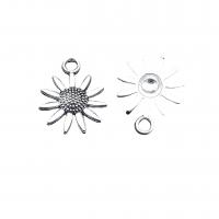 Zinc Alloy Fruit Shape Pendants Daisy antique silver color plated vintage & DIY nickel lead & cadmium free Approx Sold By Bag
