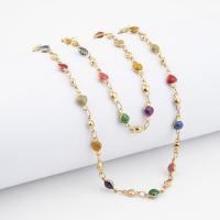 Enamel Stainless Steel Jewelry Set 304 Stainless Steel with 1.97inch extender chain & for woman golden Length Approx 17.72 Inch Approx 7.09 Inch Sold By PC