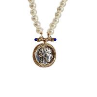 Zinklegierung Pullover Halskette, mit Kunststoff Perlen, mit Verlängerungskettchen von 2.36inch, Modeschmuck & für Frau, frei von Nickel, Blei & Kadmium, verkauft per ca. 16.93 ZollInch Strang