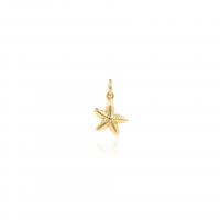 Brass Jewelry Pendants Starfish 18K gold plated fashion jewelry & DIY nickel lead & cadmium free Sold By PC