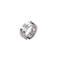 Titanium Steel Finger Ring, polished, deformable & different size for choice & for man, 8x2.50mm, Sold By PC