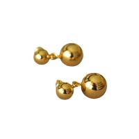 Brass Stud Earring Round plated for woman nickel lead & cadmium free 25mm Sold By Pair