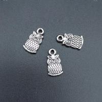 Zinc Alloy Animal Pendants Owl antique silver color plated durable & DIY nickel lead & cadmium free Approx Sold By Bag