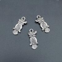 Zinc Alloy Animal Pendants Owl antique silver color plated durable & DIY nickel lead & cadmium free Approx Sold By Bag