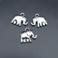 Tibetan Style Animal Pendants, Elephant, antique silver color plated, durable & DIY, nickel, lead & cadmium free, 20x18mm, Approx 100PCs/Bag, Sold By Bag