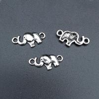 Tibetan Style Animal Pendants, Elephant, antique silver color plated, durable & DIY & 1/1 loop, nickel, lead & cadmium free, 18x9mm, Approx 100PCs/Bag, Sold By Bag