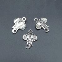 Tibetan Style Animal Pendants, Elephant, antique silver color plated, durable & DIY, nickel, lead & cadmium free, 21x16mm, Approx 100PCs/Bag, Sold By Bag