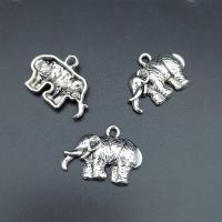 Tibetan Style Animal Pendants, Elephant, antique silver color plated, durable & DIY, nickel, lead & cadmium free, 29x21mm, Approx 100PCs/Bag, Sold By Bag