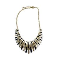 Zinc Alloy Jewelry Necklace with 5cm extender chain Vacuum Ion Plating fashion jewelry & enamel nickel lead & cadmium free Length 45 cm Sold By PC