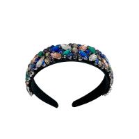 Hair Bands, Suede, fashion jewelry & micro pave cubic zirconia, more colors for choice, 140x30x150mm, Sold By PC
