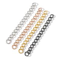 Stainless Steel Extender Chain, 304 Stainless Steel, Vacuum Plating, DIY, more colors for choice, 3mm, Length:Approx 2 Inch, Sold By PC