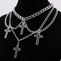 Zinc Alloy smykker halskæde, med 5cm extender kæde, forgyldt, mode smykker & flerlags & Unisex, flere farver til valg, nikkel, bly & cadmium fri, Længde 19 cm, 33 cm, 34 cm, Solgt af PC