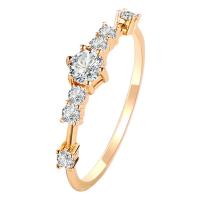Cubic Zircon Brass Finger Ring plated fashion jewelry & micro pave cubic zirconia & for woman Sold By PC