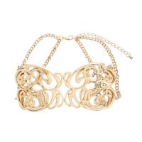 Fashion Choker halskæde, Zinc Alloy, guldfarve belagt, mode smykker & forskellige stilarter for valg & for kvinde, gylden, Solgt af PC