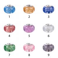 Resin Jewelry Beads, fashion jewelry & for woman & enamel, mixed colors, 9x14mm, Hole:Approx 5mm, 100PCs/Bag, Sold By Bag