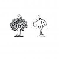 Zinc Alloy Pendant Tree antique silver color plated vintage & DIY nickel lead & cadmium free Approx Sold By Bag