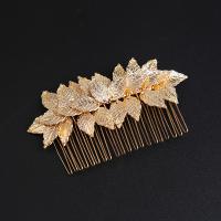 Decorative Hair Combs, Tibetan Style, handmade, fashion jewelry & for woman, golden, nickel, lead & cadmium free, 105x50mm, Sold By PC