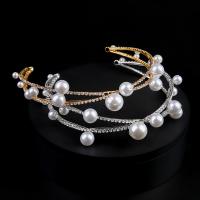 Hair Bands, Tibetan Style, with Plastic Pearl, fashion jewelry & for woman & with rhinestone, more colors for choice, nickel, lead & cadmium free, 170x20x420mm, Sold By PC