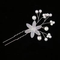 Hair Stick, Tibetan Style, with Plastic Pearl, fashion jewelry & for woman, nickel, lead & cadmium free, 100x60mm, Sold By PC