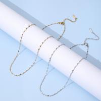 Stainless Steel Necklace Chain, 304 Stainless Steel, with 1.97inch extender chain, Vacuum Ion Plating, fashion jewelry & DIY & for woman, more colors for choice, 2mm, Length:Approx 15.75 Inch, 10Strands/Bag, Sold By Bag