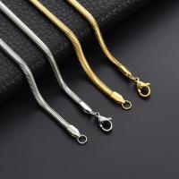 Edelstahl Schmuck Halskette, 304 Edelstahl, plattiert, unterschiedliche Länge der Wahl & unisex & verschiedene Größen vorhanden, keine, 50PCs/Tasche, verkauft von Tasche