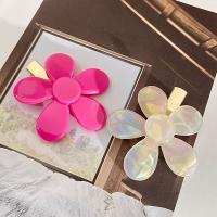 Alligator Hair Clip Plastic Flower handmade fashion jewelry & for woman 50mm Sold By PC