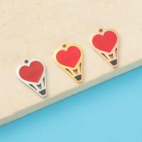 Stainless Steel Heart Pendants, 304 Stainless Steel, Vacuum Ion Plating, fashion jewelry & DIY & hollow, more colors for choice, 10x15mm, Sold By PC