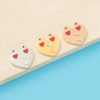 Stainless Steel Heart Pendants 304 Stainless Steel Vacuum Ion Plating fashion jewelry & DIY Sold By Set