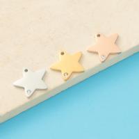 Stainless Steel Pendants 304 Stainless Steel Star Vacuum Ion Plating fashion jewelry & DIY & with rhinestone Sold By PC