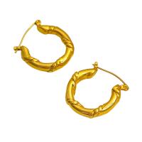 Stainless Steel Lever Back Earring, 304 Stainless Steel, plated, fashion jewelry, golden, 24x4x24mm, Sold By Pair