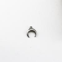 Stainless Steel Pendants, 304 Stainless Steel, Moon, DIY, original color, 14.40x16mm, Sold By PC