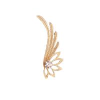 Zinc Alloy Earring Cuff Angel Wing plated for woman & with rhinestone & hollow Sold By PC
