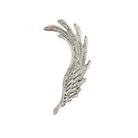 Tibetan Style Earring Cuff, Wing Shape, plated, fashion jewelry & for woman, more colors for choice, 25x55mm, Sold By PC