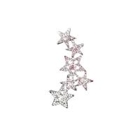 Zinc Alloy Earring Cuff Star plated fashion jewelry & for woman & with rhinestone & hollow Sold By PC