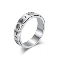 Titanium Steel Finger Ring polished fashion jewelry & Unisex nickel lead & cadmium free 6mm Sold By PC