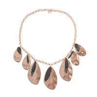 Tibetan Style Jewelry Necklace, rose gold color plated, fashion jewelry & Bohemian style & for woman & enamel, two different colored, nickel, lead & cadmium free, Length:44-48.8 cm, Sold By PC