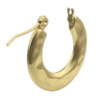 Messing Hoop Earring, guldfarve belagt, mode smykker & for kvinde, gylden, nikkel, bly & cadmium fri, 23x24x3mm, 6par/Lot, Solgt af Lot