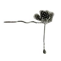 Hair Stick, Tibetan Style, with Feather, fashion jewelry & for woman, nickel, lead & cadmium free, 180mm, Sold By PC
