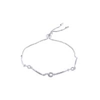 Brass Bracelet & Bangle, Adjustable & high quality plated & micro pave cubic zirconia & for woman, silver color, nickel, lead & cadmium free, Sold Per Approx 10.79 Inch Strand