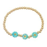 Brass Bracelet & Bangle with Shell Flower plated for woman nickel lead & cadmium free Length Approx 17.5 cm Sold By PC