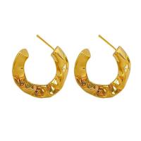 Brass Stud Earring plated fashion jewelry gold nickel lead & cadmium free Sold By Pair
