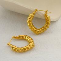 Stainless Steel Lever Back Earring 304 Stainless Steel plated fashion jewelry gold Sold By Pair