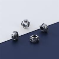 925 Sterling Silver Spacer Bead, Rondelle, vintage & DIY, 6.20x3.60mm, Hole:Approx 3mm, Sold By PC