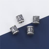 925 Sterling Silver Spacer Bead, barrel, vintage & DIY, more colors for choice, 10x11mm, Hole:Approx 3.4mm, Sold By PC