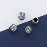 925 Sterling Silver Spacer Bead, barrel, vintage & DIY, 7x7.20mm, Hole:Approx 4.8mm, Sold By PC